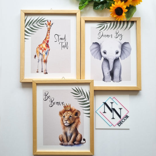 Safari - Aslan, Zürafa ve Fil - 3'lü Set - v01 image 1