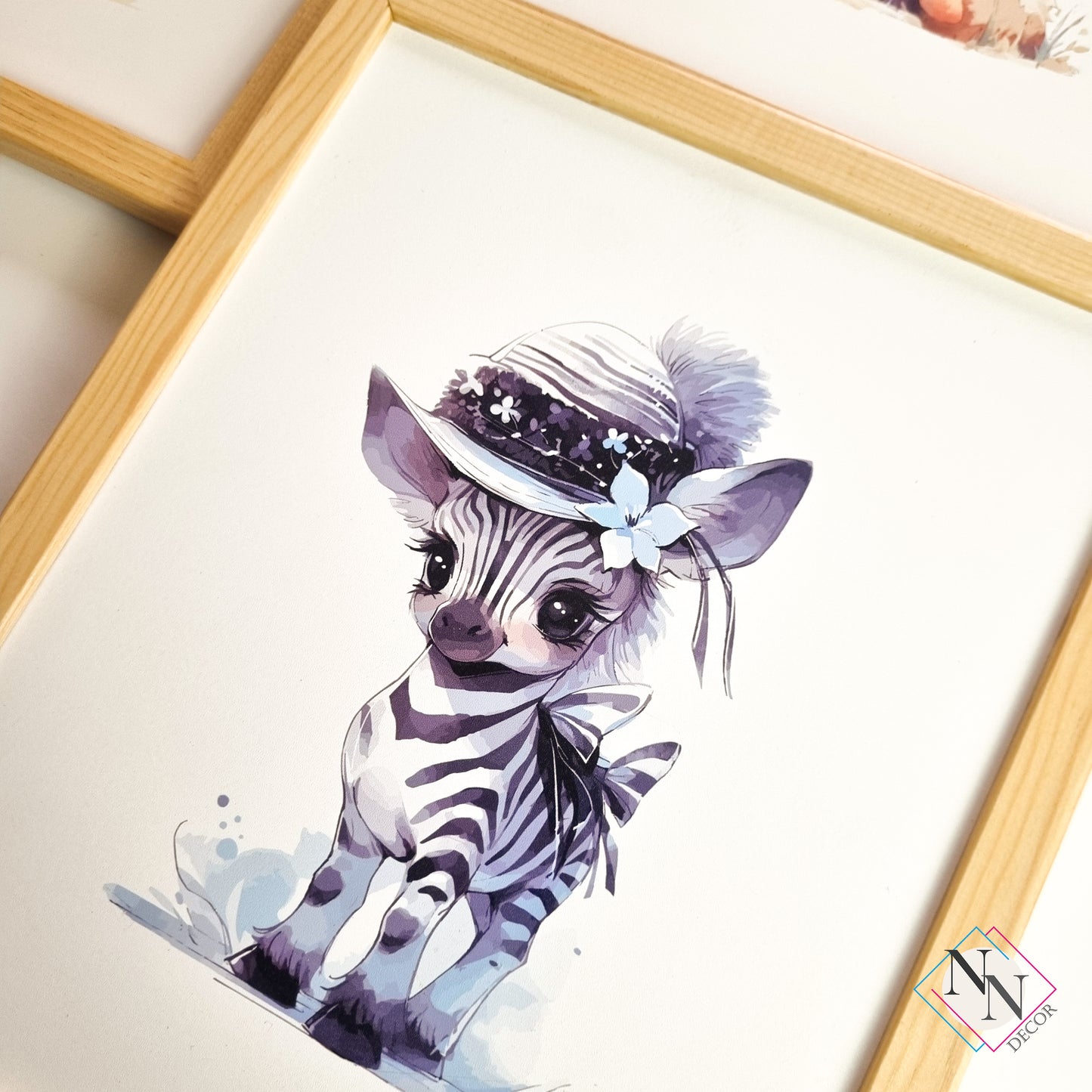 Şapka Konseptli 3'lü Set - Zebra , Zürafa, Köpek - Bal Çerçeve image 3