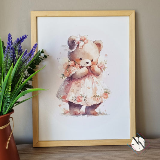 Ayı ve Fil, Çiçek Temalı 2'li Set image 1