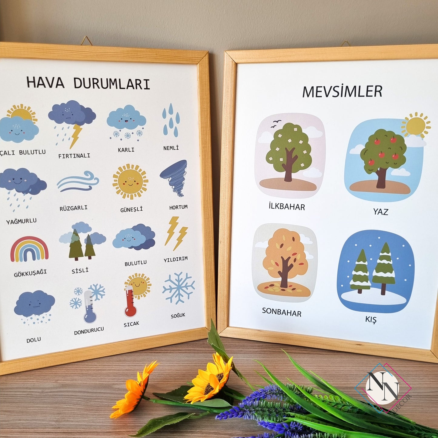 Mevsimler, Hava Durumları Eğitici 2'li Set image 3