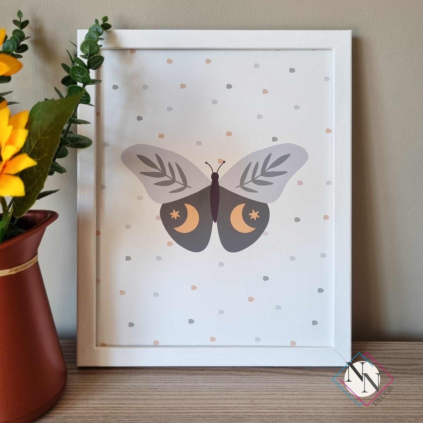 Boho Temalı 3'lü Set - Güneş, Çöl, Kelebek - Yeşil image 9