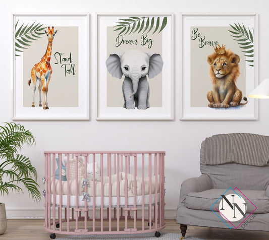 Safari - Aslan, Zürafa ve Fil - 3'lü Set - v01 image 6