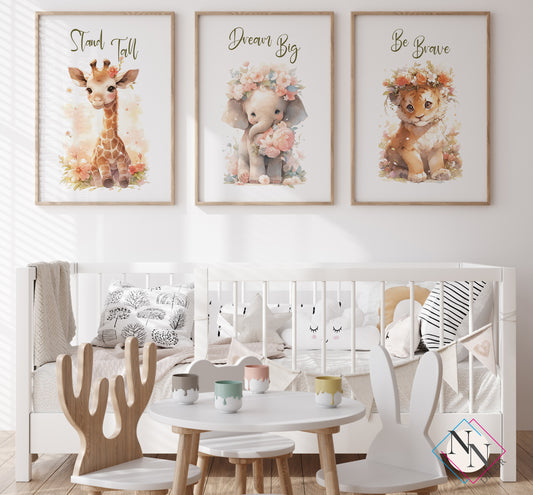 Safari - Aslan, Zürafa ve Fil - 3'lü Set - v02 image 0