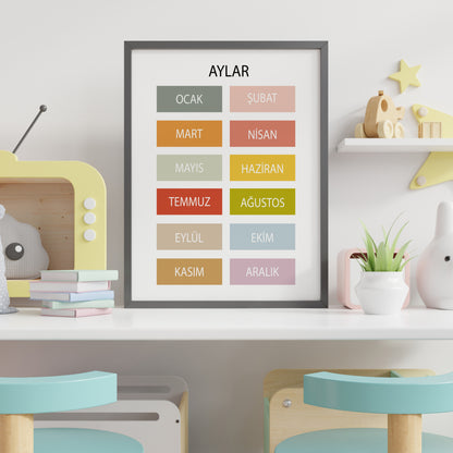 Günler ve Aylar - Eğitici 2'li Set