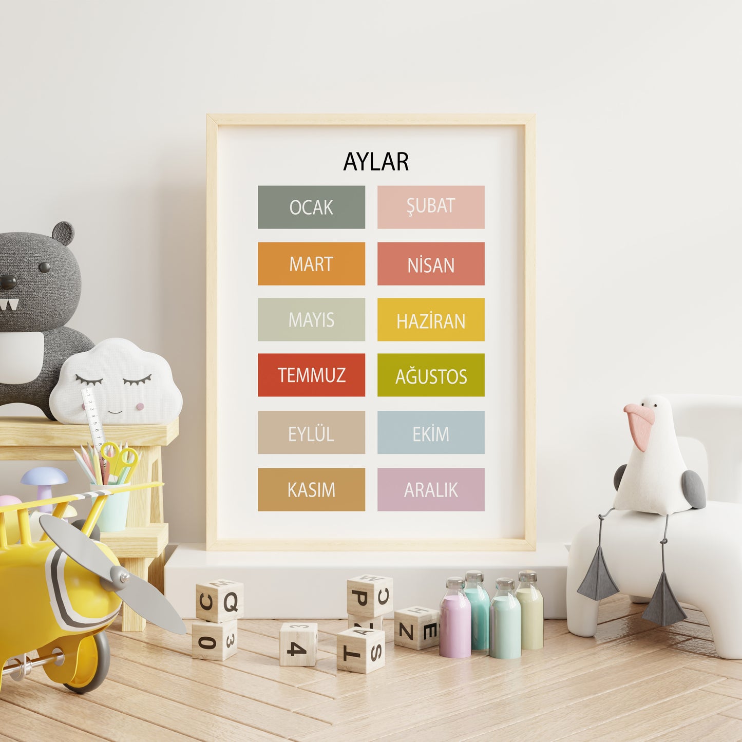 Günler ve Aylar - Eğitici 2'li Set