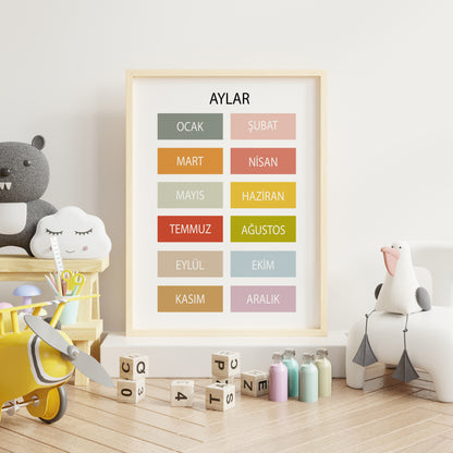 Günler ve Aylar - Eğitici 2'li Set