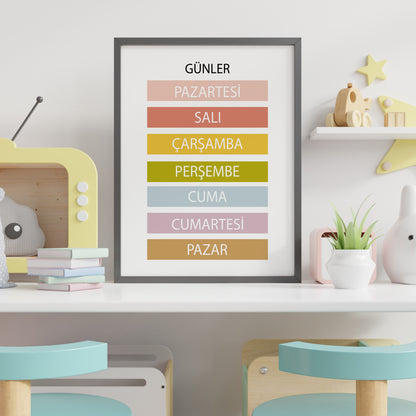 Günler ve Aylar - Eğitici 2'li Set