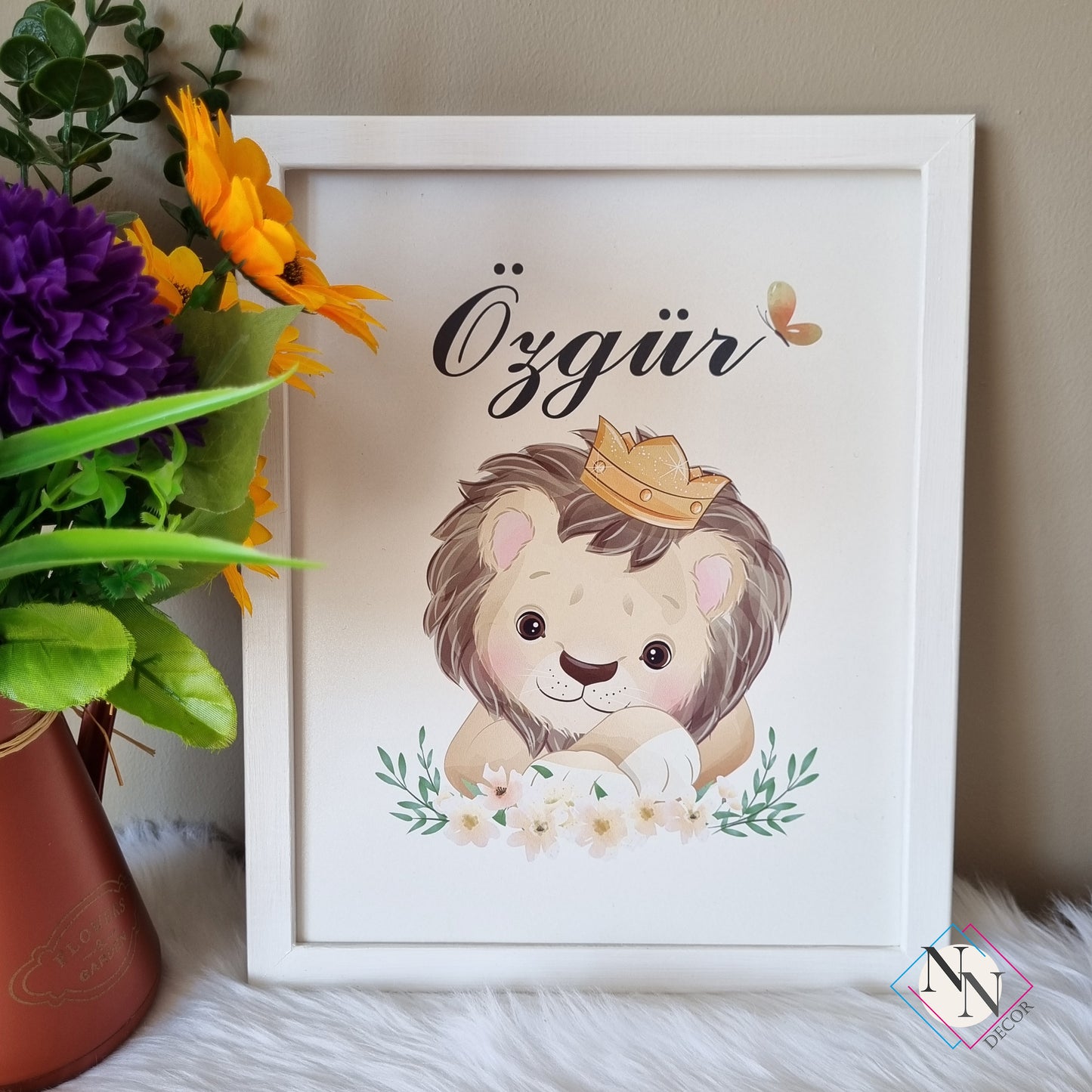 İsme Özel Aslan ve Gökkuşağı Temalı 3'lü Set image 6