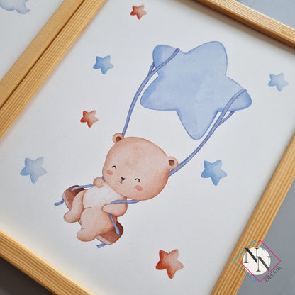 Oyuncak Ayı ve Gökyüzü Temalı 3'lü Set - Mavi image 2