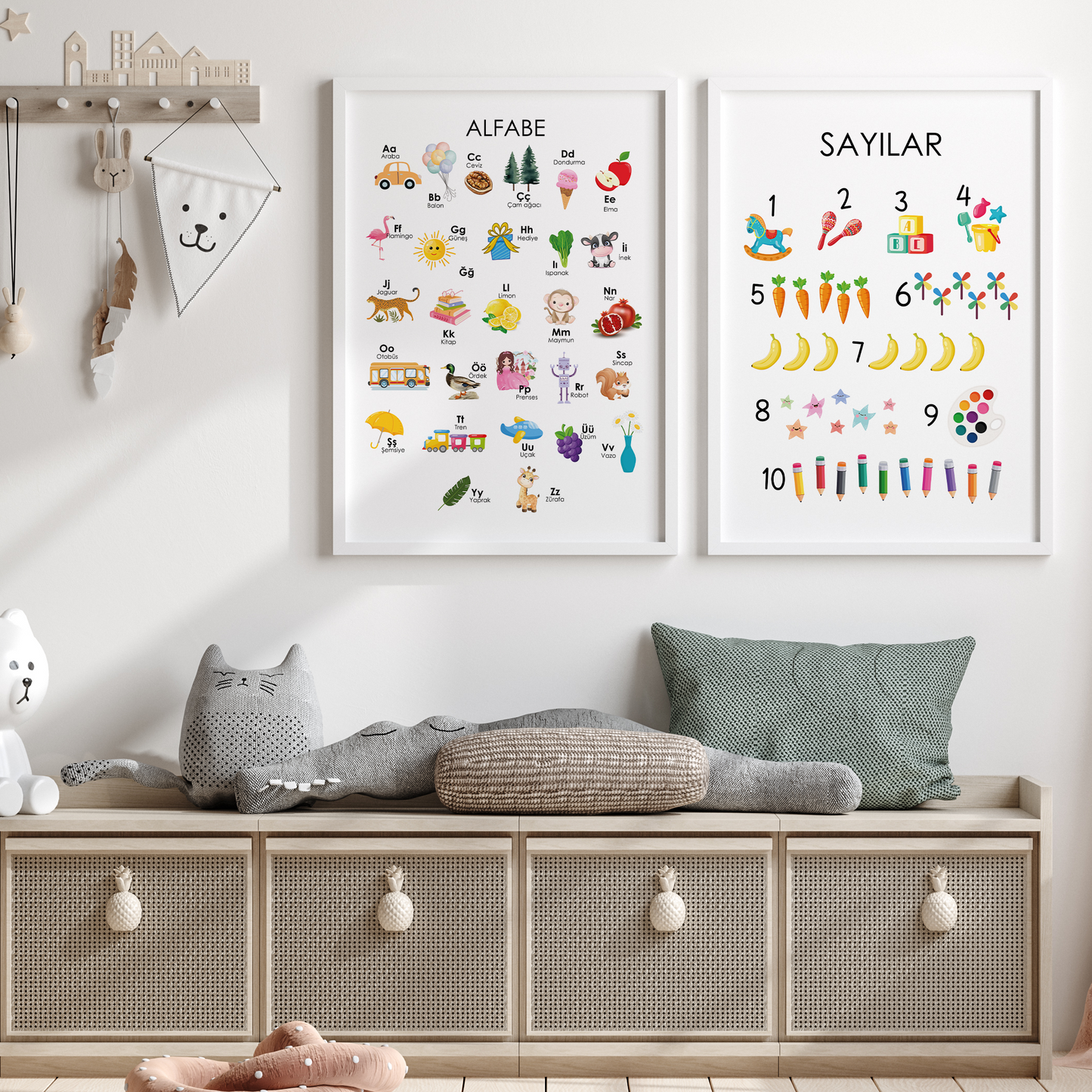 Alfabe ve Sayılar - Eğitici 2'li Set