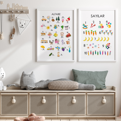 Alfabe ve Sayılar - Eğitici 2'li Set