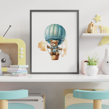 Balon Temalı 3'lü Set - Aslan, Ayı, Sincap