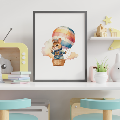 Balon Temalı 3'lü Set - Aslan, Ayı, Sincap