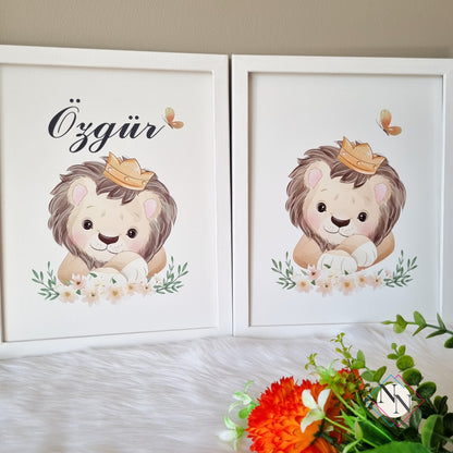 İsme Özel Aslan ve Gökkuşağı Temalı 3'lü Set image 9