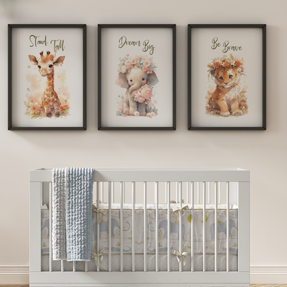 Safari - Aslan, Zürafa ve Fil - 3'lü Set - v02