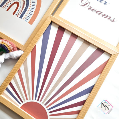 Boho Temalı 3'lü Set - Güneş ve Gökkuşağı image 2