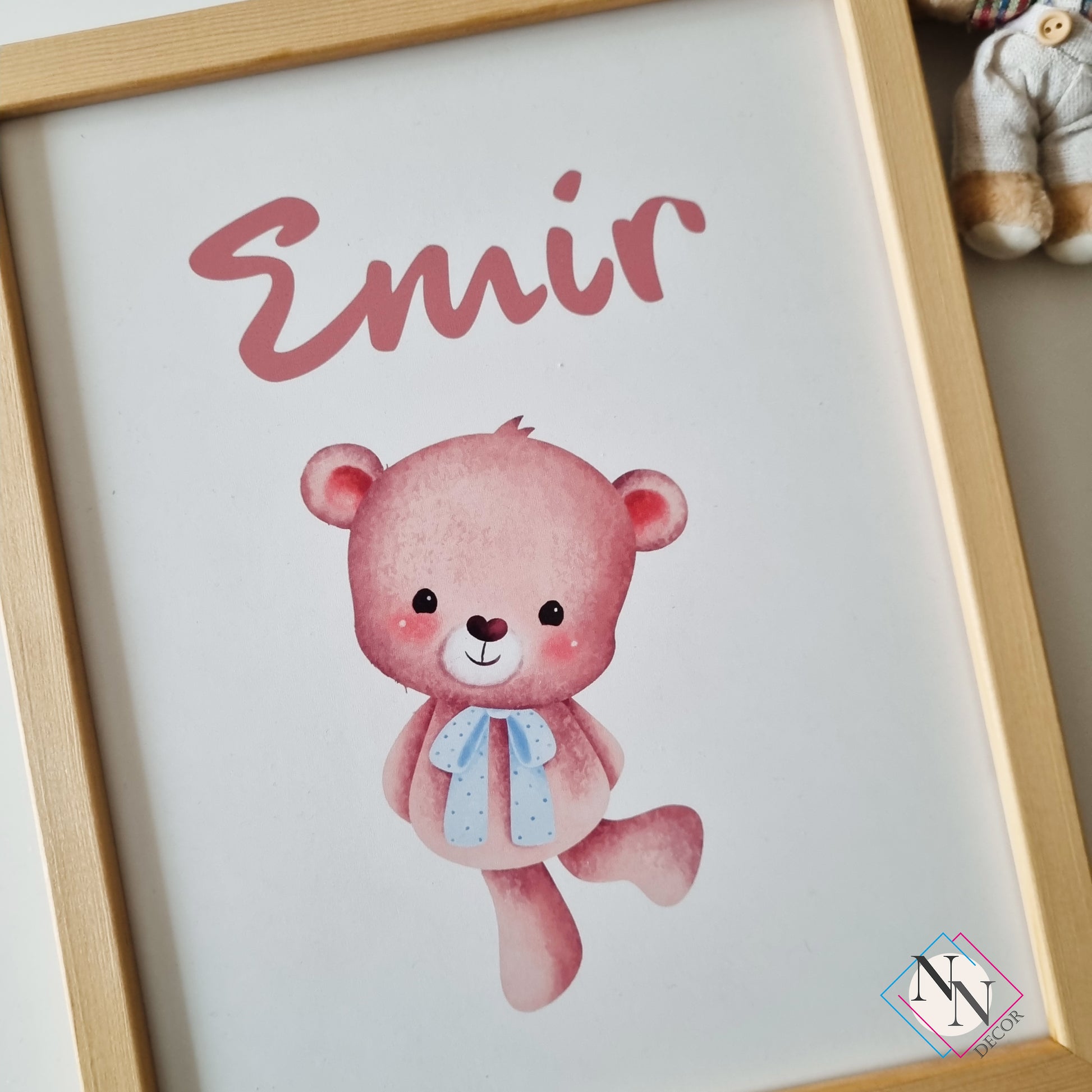 İsme Özel Oyuncak Ayı ve Gökyüzü Temalı 3'lü Set - Mavi image 3