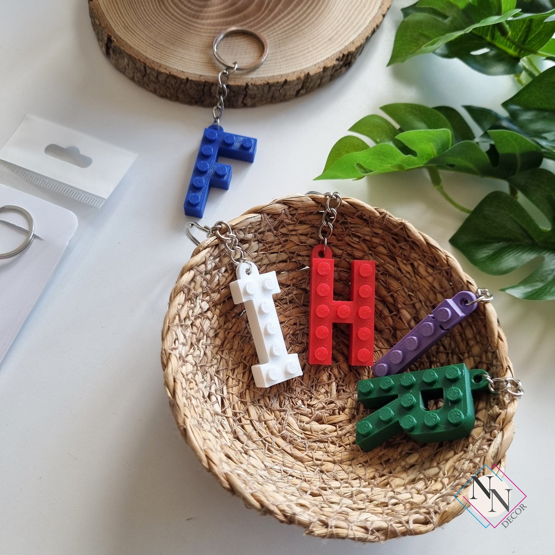 Lego Uyumlu Kişiye Özel Harf Anahtarlık - 11 Farklı Renk Seçeneği image 2