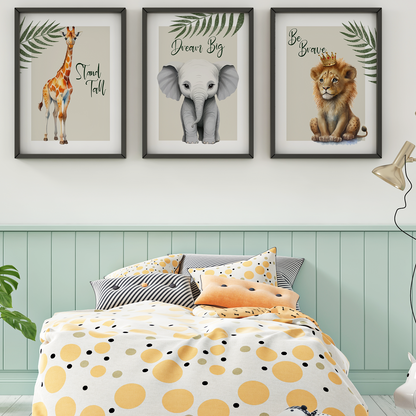 Safari - Aslan, Zürafa ve Fil -  3'lü Set - v01