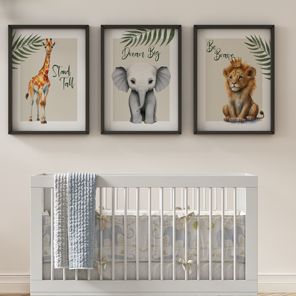 Safari - Aslan, Zürafa ve Fil -  3'lü Set - v01