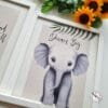 fil-beyaz Safari - Aslan, Zürafa ve Fil 3’lü Set- v01 - Doğal Ahşap Çerçeveli, Bebek ve Çocuk Odası Tablo Seti