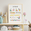 30x40-10lu-sayılar-oda-02 Eğitici Tablolar - Alfabe ve Sayılar - Doğal Ahşap Çerçeveli, Bebek ve Çocuk Odası Tablo Seti