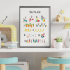 30x40-10lu-sayılar-oda-03 Eğitici Tablolar - Alfabe ve Sayılar - Doğal Ahşap Çerçeveli, Bebek ve Çocuk Odası Tablo Seti
