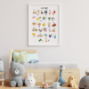 30x40-alfabe-oda-05 Eğitici Tablolar - Alfabe ve Sayılar - Doğal Ahşap Çerçeveli, Bebek ve Çocuk Odası Tablo Seti