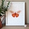Nursery-Wall-Art-Boho-Sun-Moon-and-Butterfly Boho Temalı 3'lü Set - Güneş, Çöl, Kelebek - Doğal Ahşap Çerçeveli, Bebek ve Çocuk Odası Tablo Seti