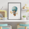 balon-temalı-3lü-set-mockup-03-1x1 Balon Temalı 3'lü Set - Aslan, Ayı, Sincap - Doğal Ahşap Çerçeveli, Bebek ve Çocuk Odası Tablo Seti