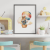 balon-temalı-3lü-set-mockup-05-1x1 Balon Temalı 3'lü Set - Aslan, Ayı, Sincap - Doğal Ahşap Çerçeveli, Bebek ve Çocuk Odası Tablo Seti